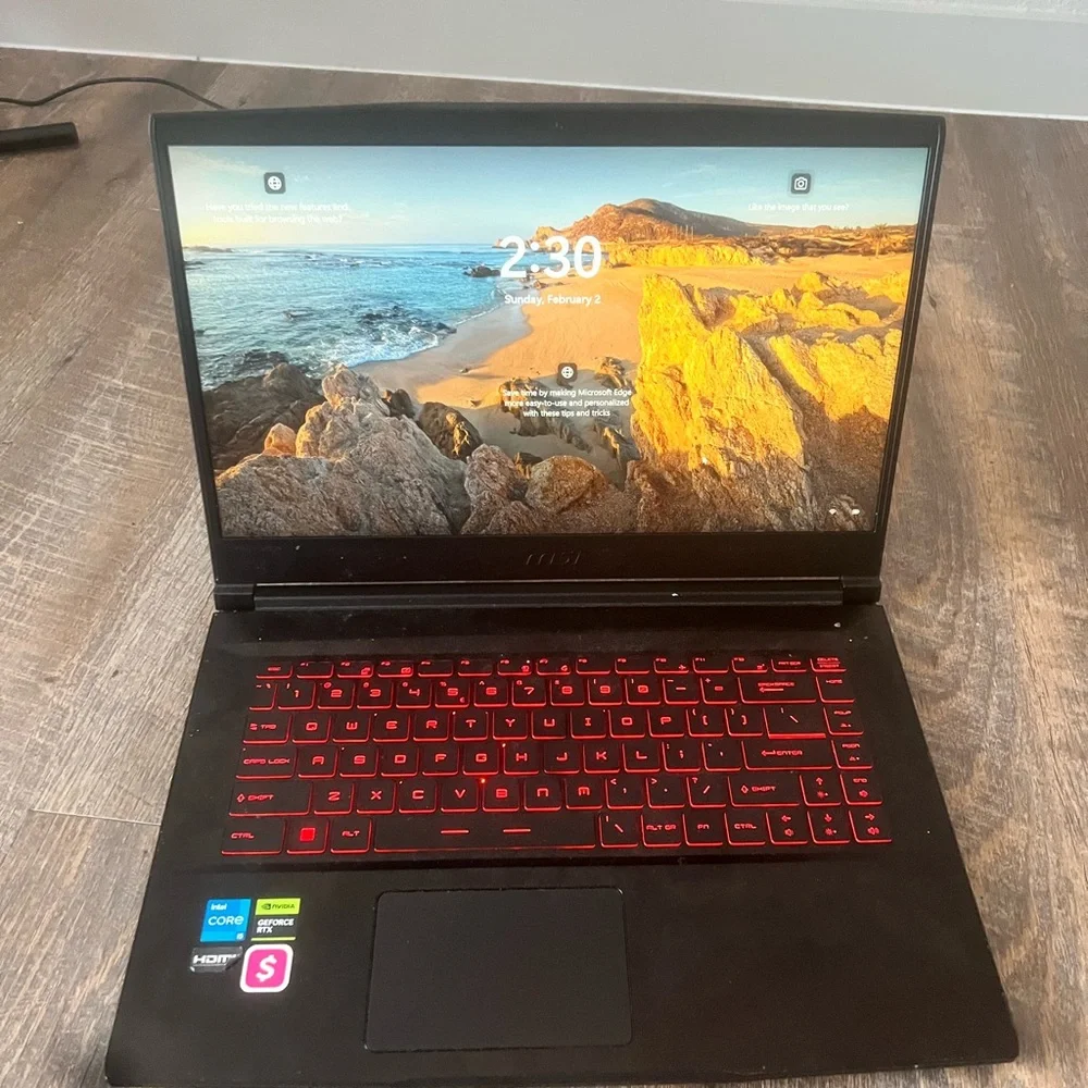 MSI Black Gaming Laptop